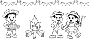 Desenhos festa junina para colorir e imprimir - educação infantil (página 1)
